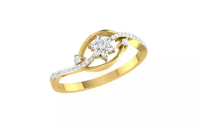 Solitaire Engagement Ring 3dm STL OBJ FBX Render Details
