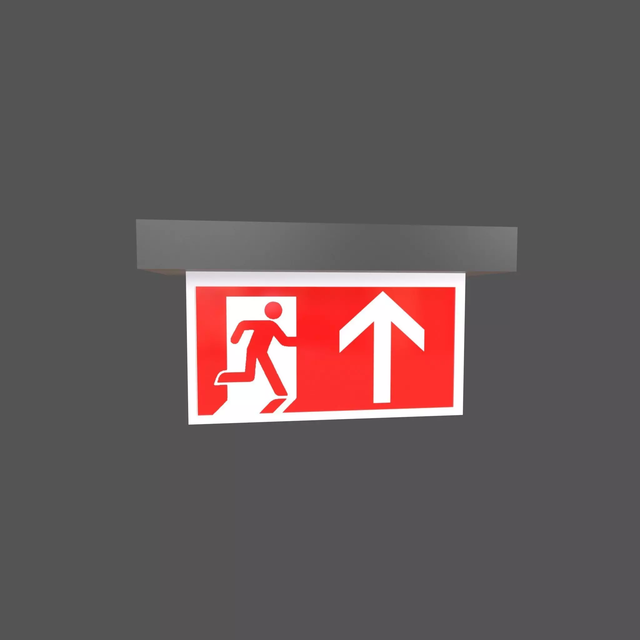 Exit Sign v1 016 Low-poly 3D model_0
