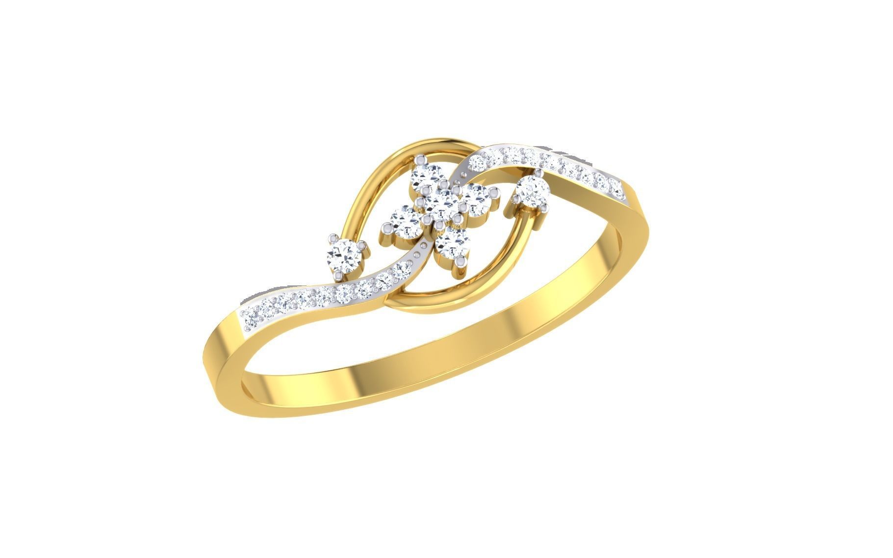 Solitaire Engagement Ring 3dm STL OBJ FBX Render Details 3D print model_1