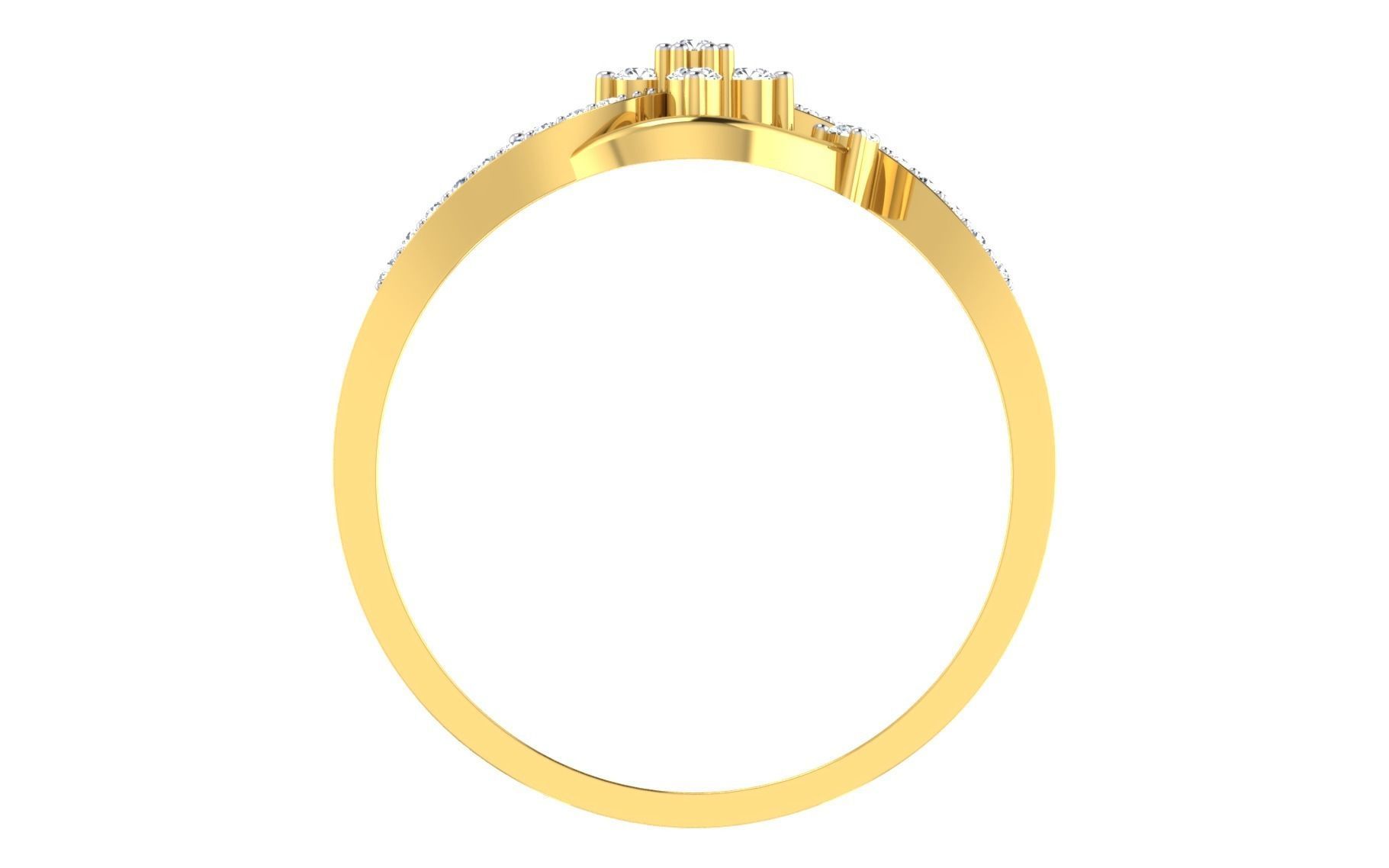 Solitaire Engagement Ring 3dm STL OBJ FBX Render Details 3D print model_3