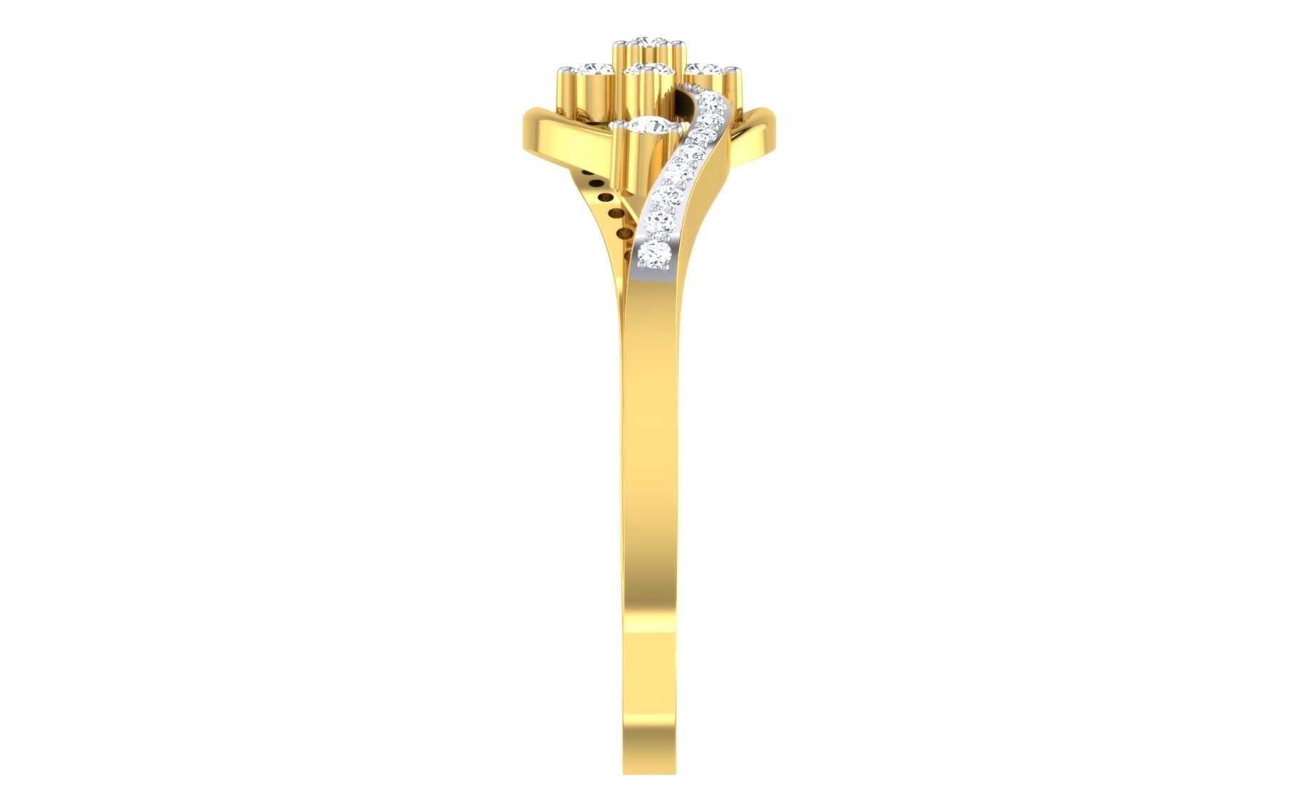 Solitaire Engagement Ring 3dm STL OBJ FBX Render Details 3D print model_5
