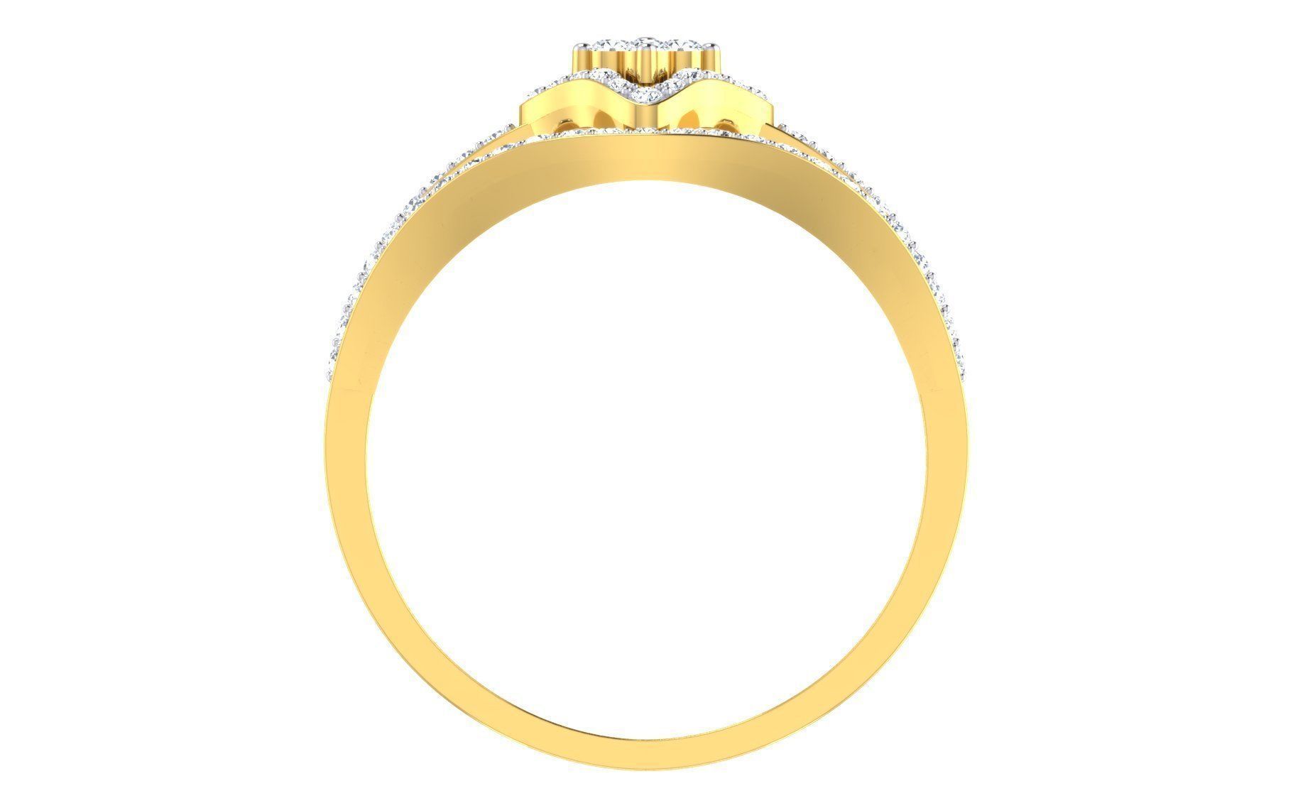 Solitaire Engagement Wedding Ring 3dm STL OBJ FBX Render Details 3D print model_2