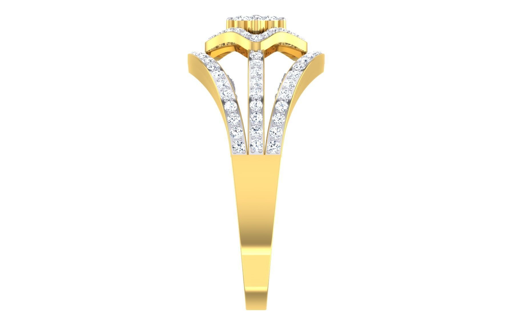 Solitaire Engagement Wedding Ring 3dm STL OBJ FBX Render Details 3D print model_5