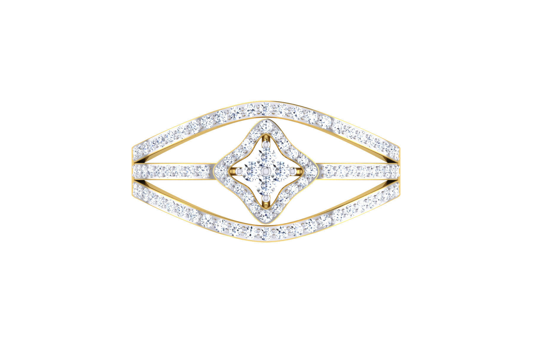 Solitaire Engagement Wedding Ring 3dm STL OBJ FBX Render Details 3D print model_6