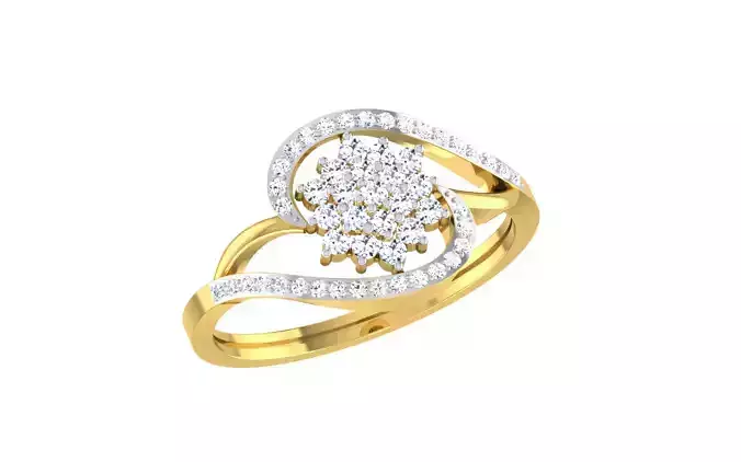 Solitaire Engagement Wedding Ring 3dm STL OBJ FBX Render Details