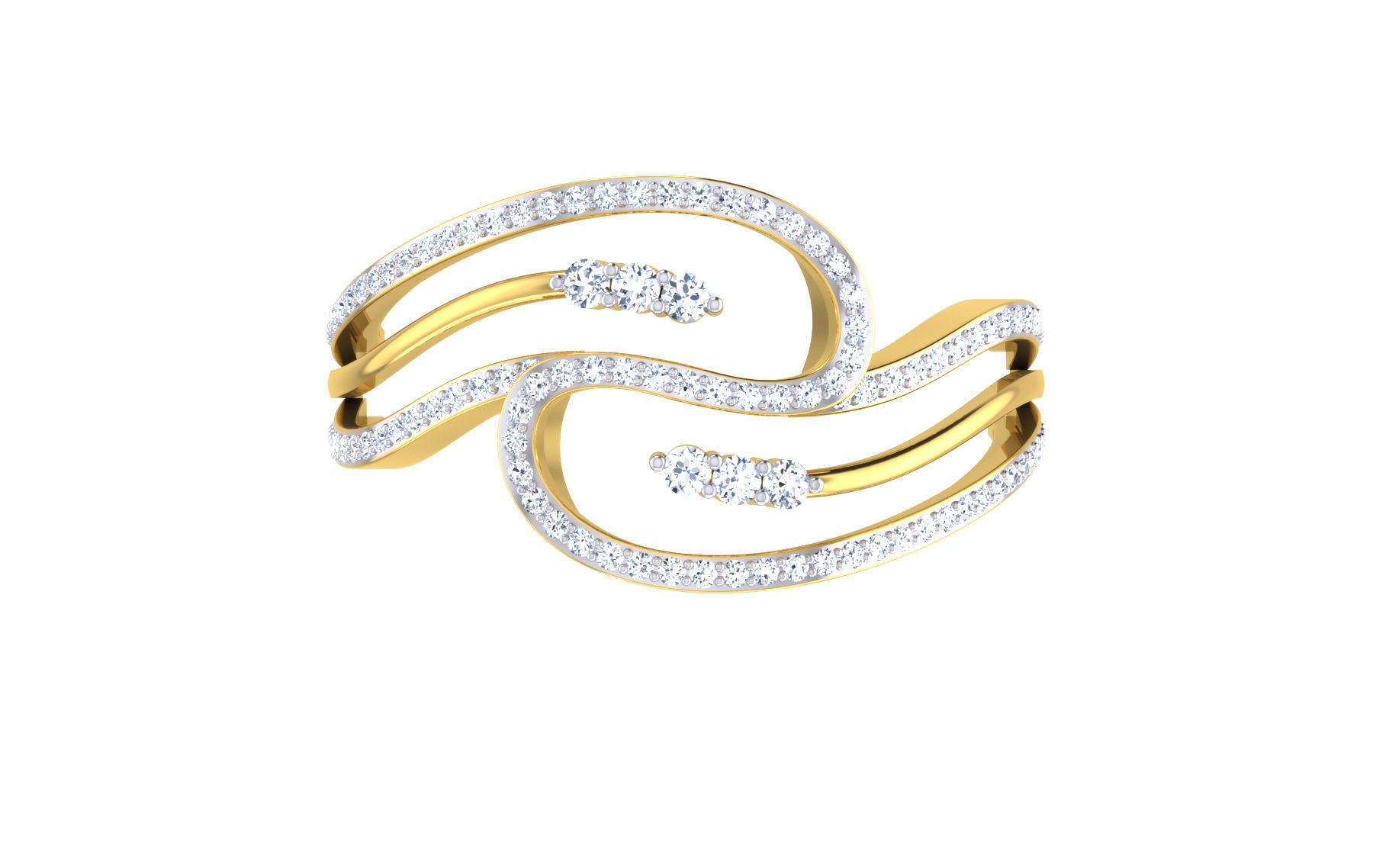 Solitaire Engagement Wedding Ring 3dm STL OBJ FBX Render Details 3D print model_6