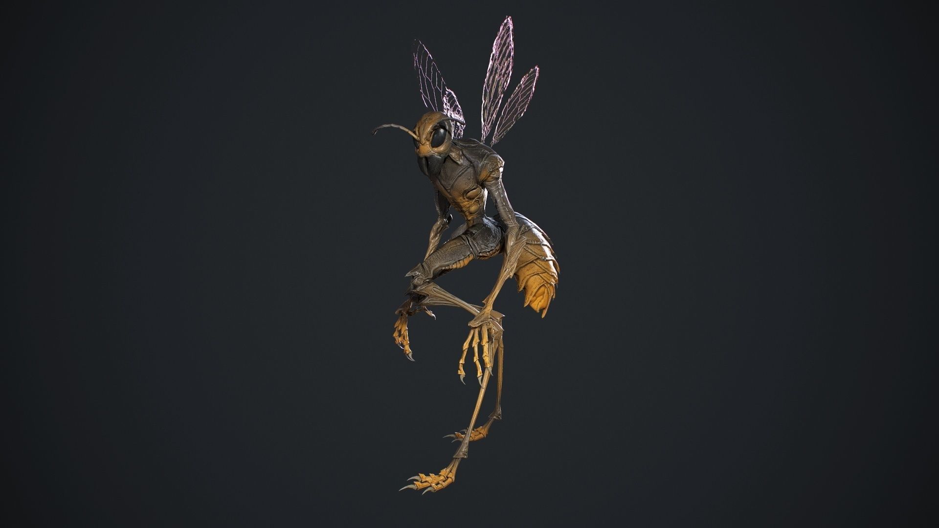 Insect Creature Low-poly 3D model_13