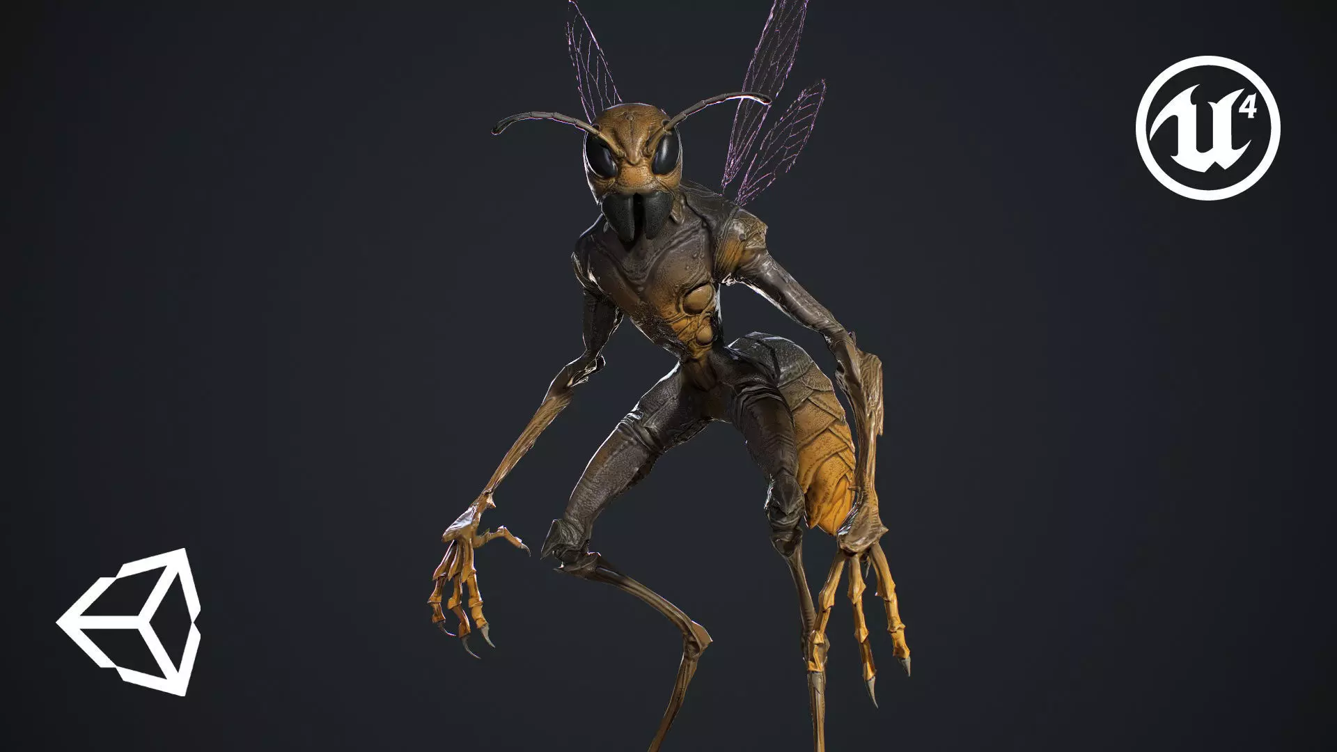 Insect Creature Low-poly 3D model_0