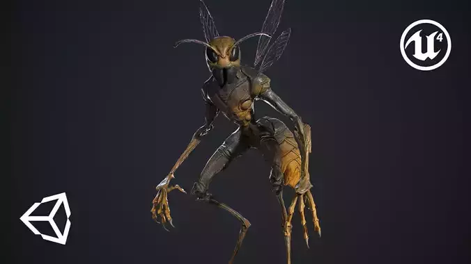 Insect Creature Low-poly 3D model