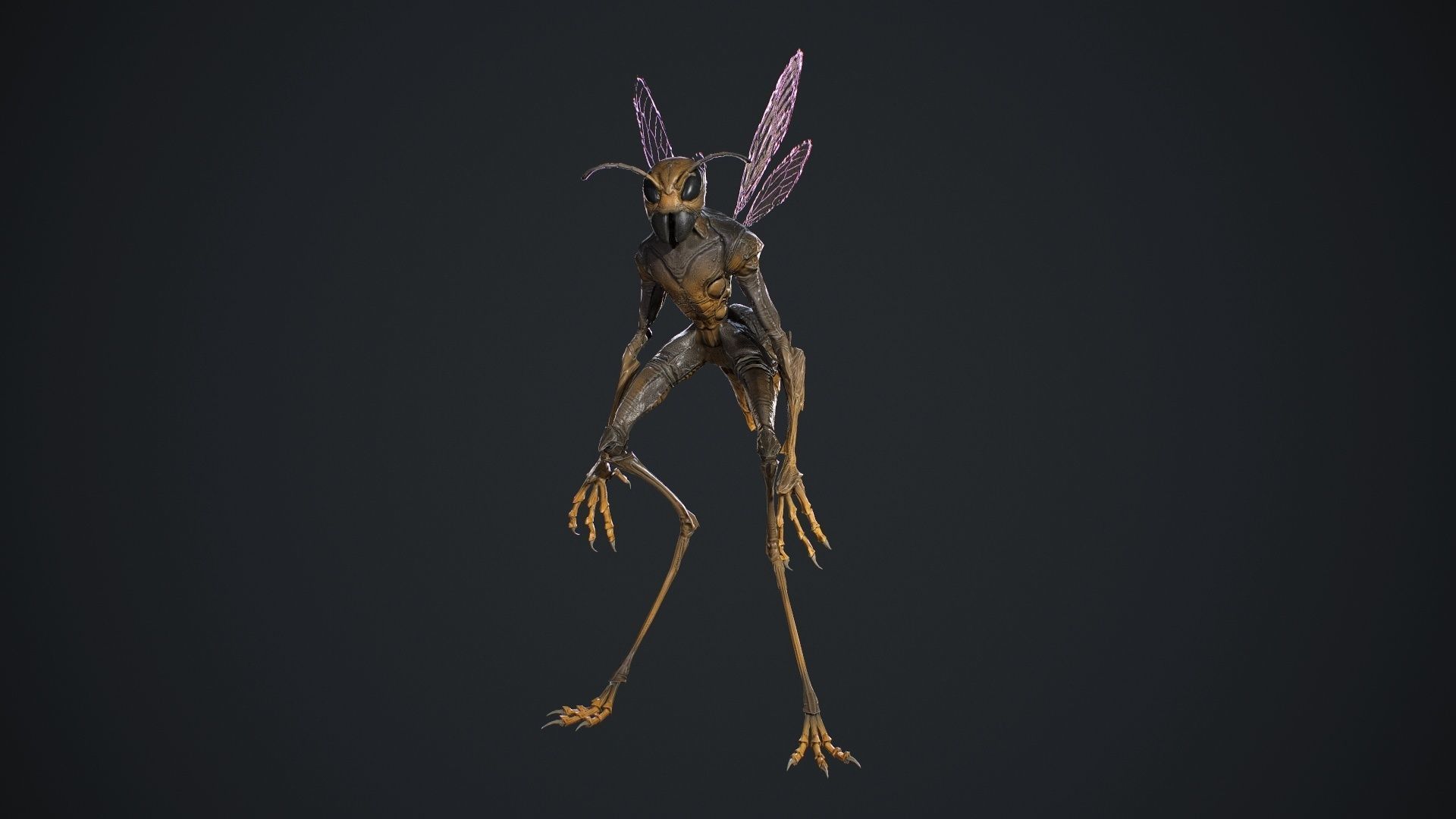 Insect Creature Low-poly 3D model_12