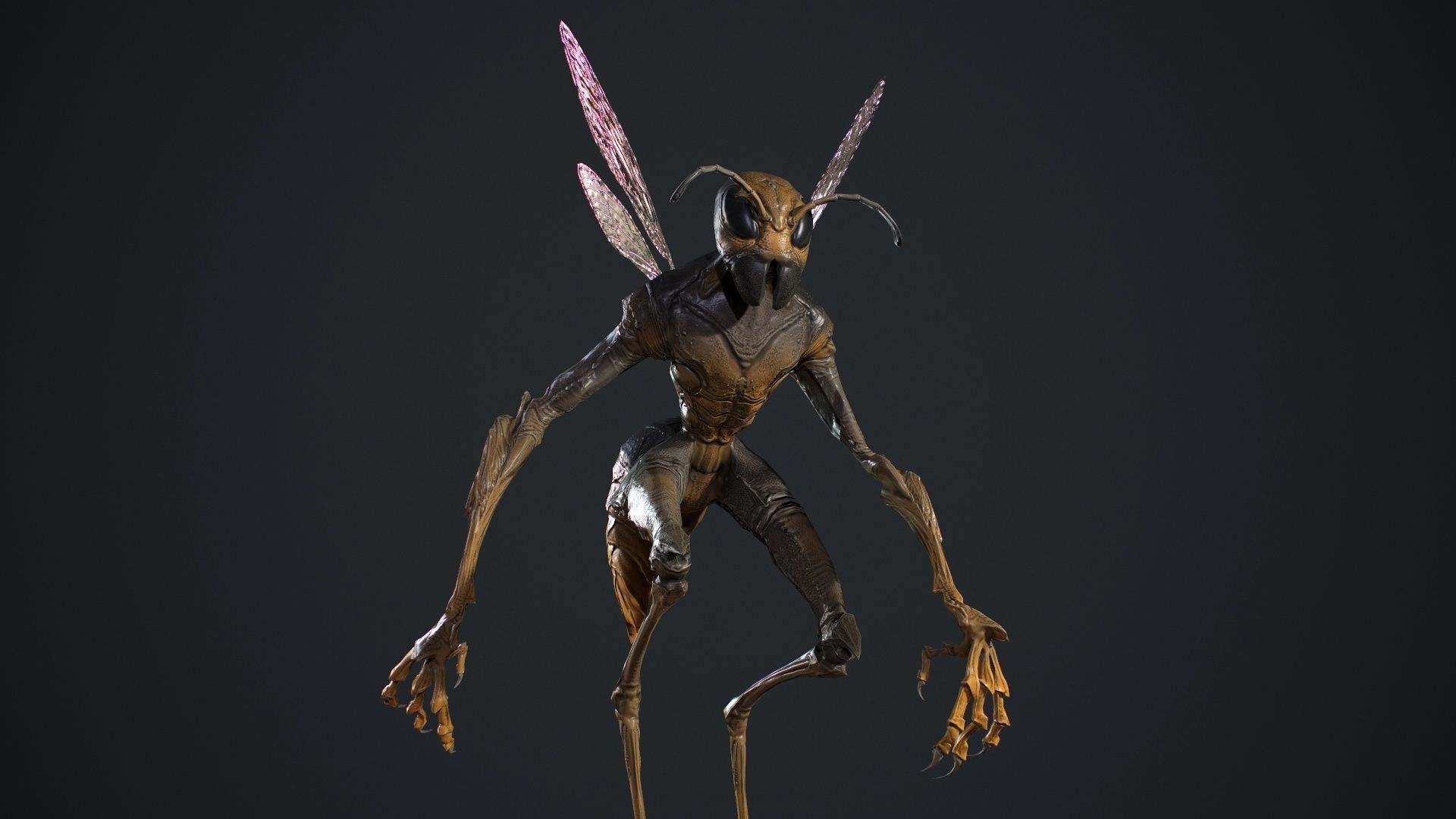 Insect Creature Low-poly 3D model_8