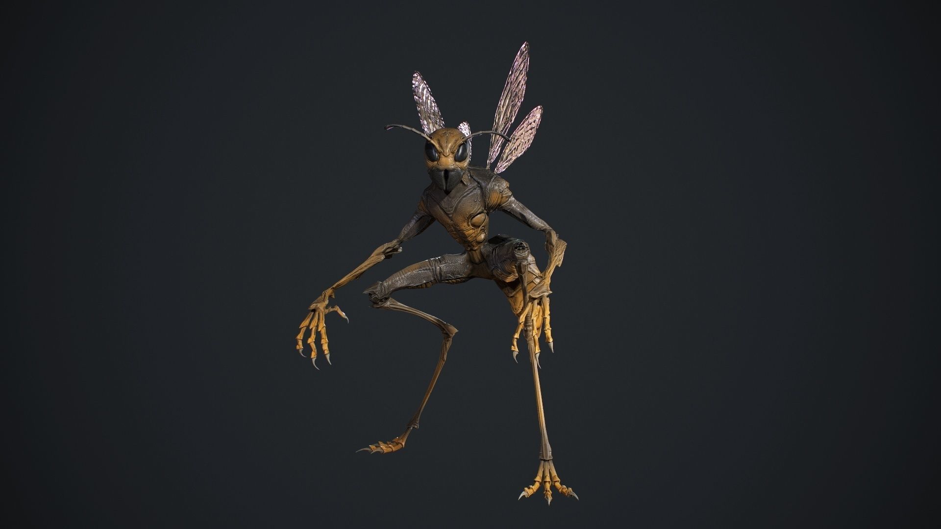 Insect Creature Low-poly 3D model_7