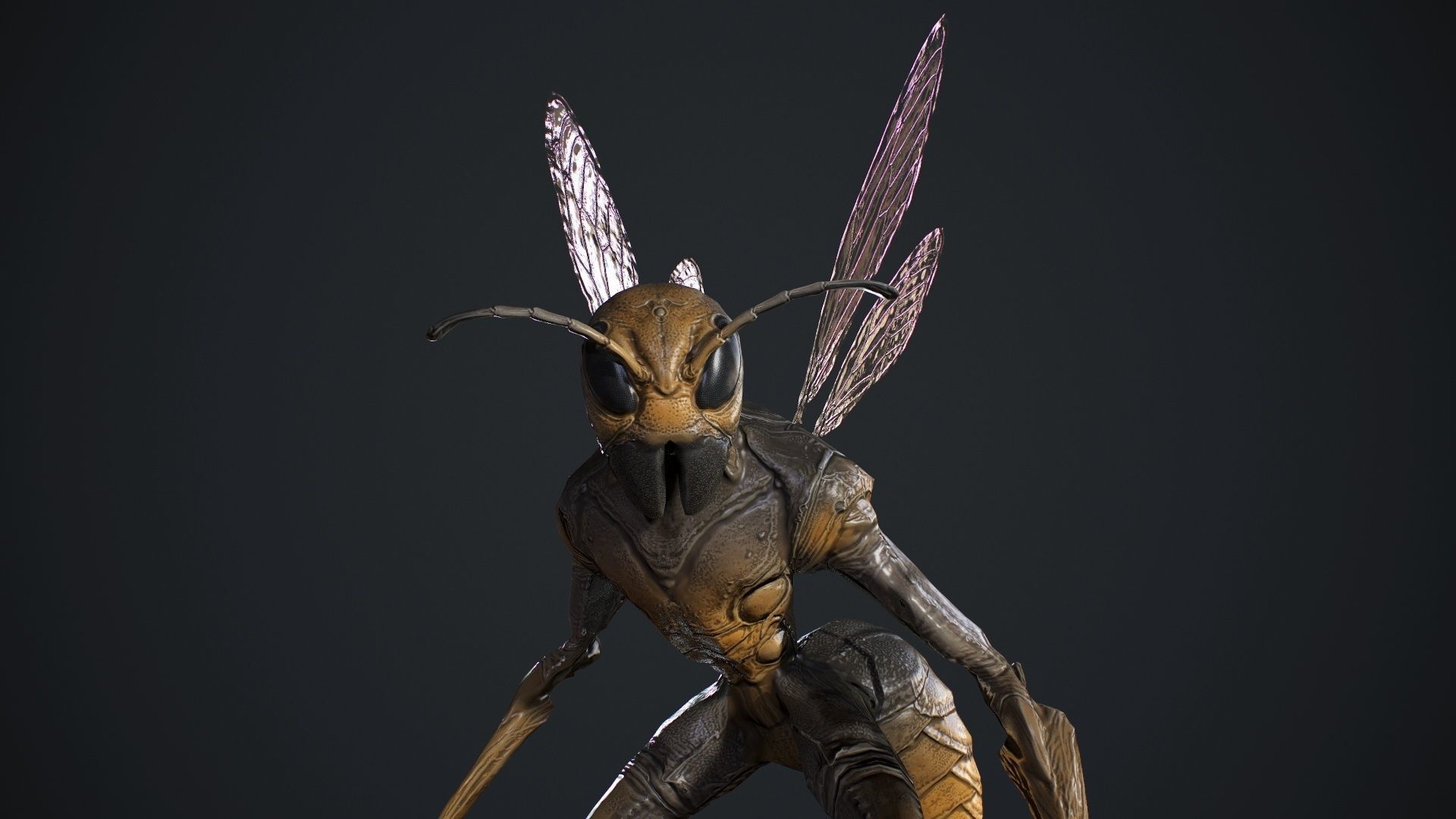 Insect Creature Low-poly 3D model_6
