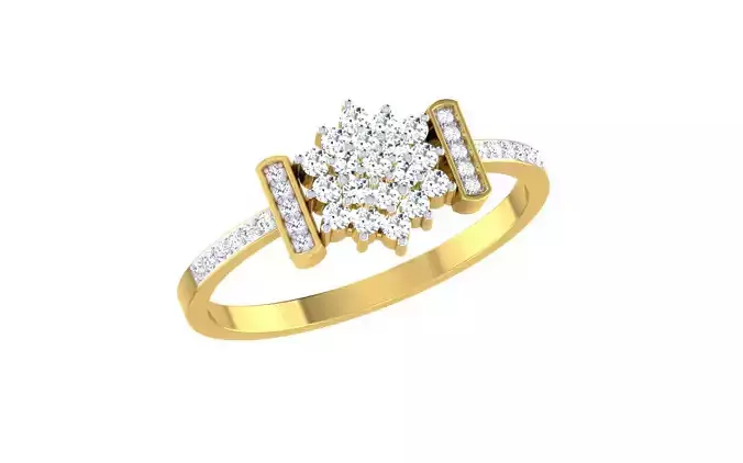 Solitaire Engagement Wedding Ring 3dm STL OBJ FBX Render Details