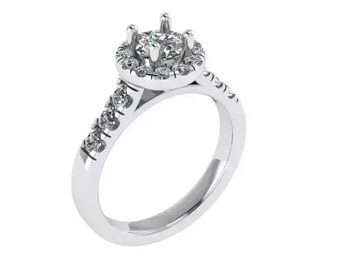 Round Halo Ring 1190