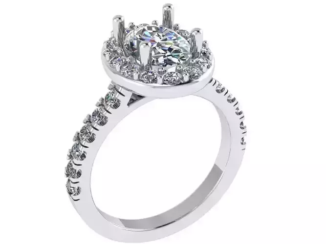 Oval Halo Ring 1191