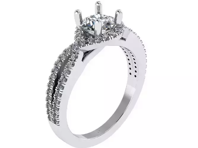 Round Halo Ring 1192