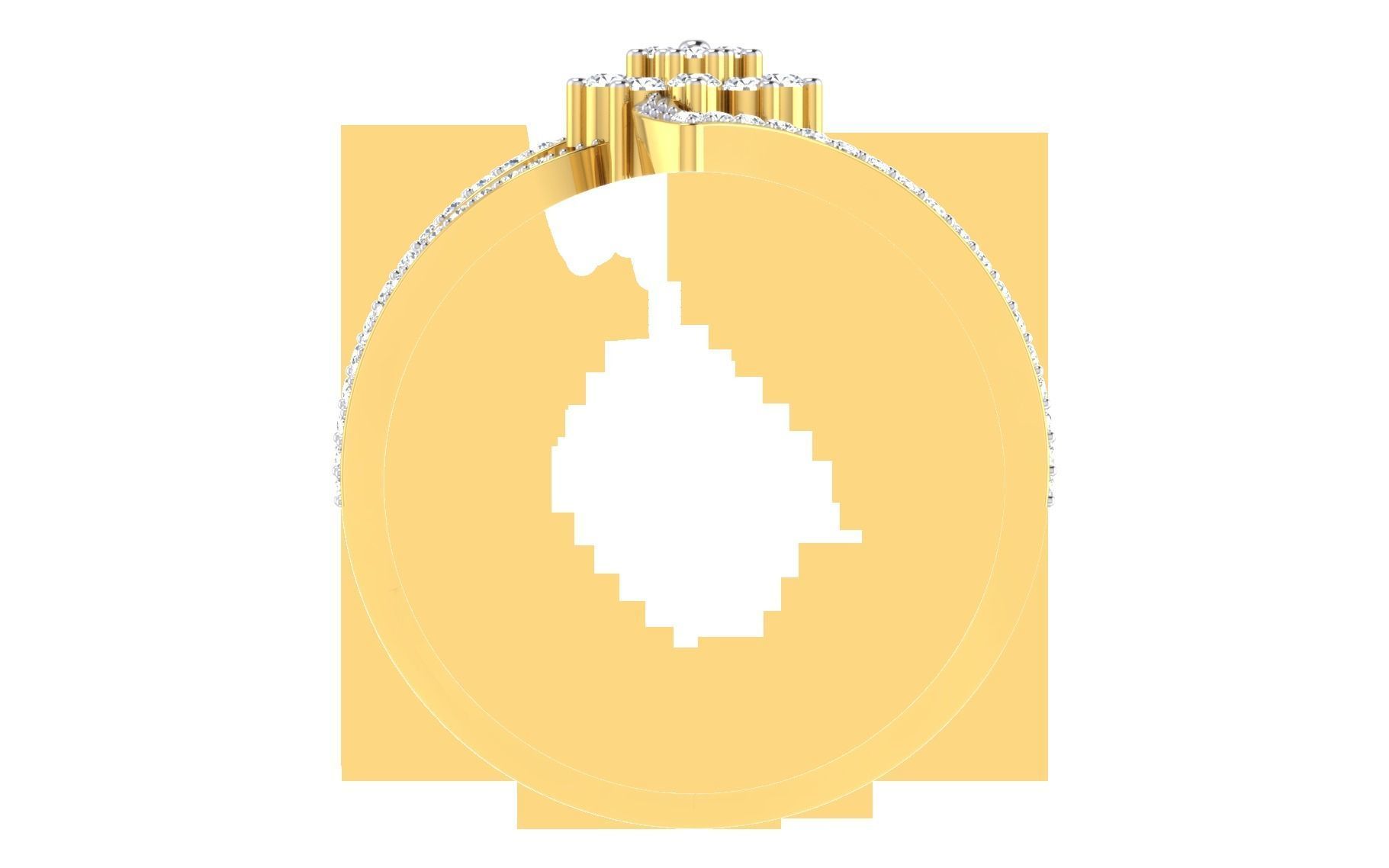 Solitaire Engagement Wedding Ring 3dm STL OBJ FBX Render Details 3D print model_3