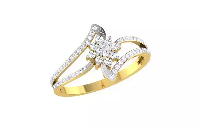 Solitaire Engagement Wedding Ring 3dm STL OBJ FBX Render Details