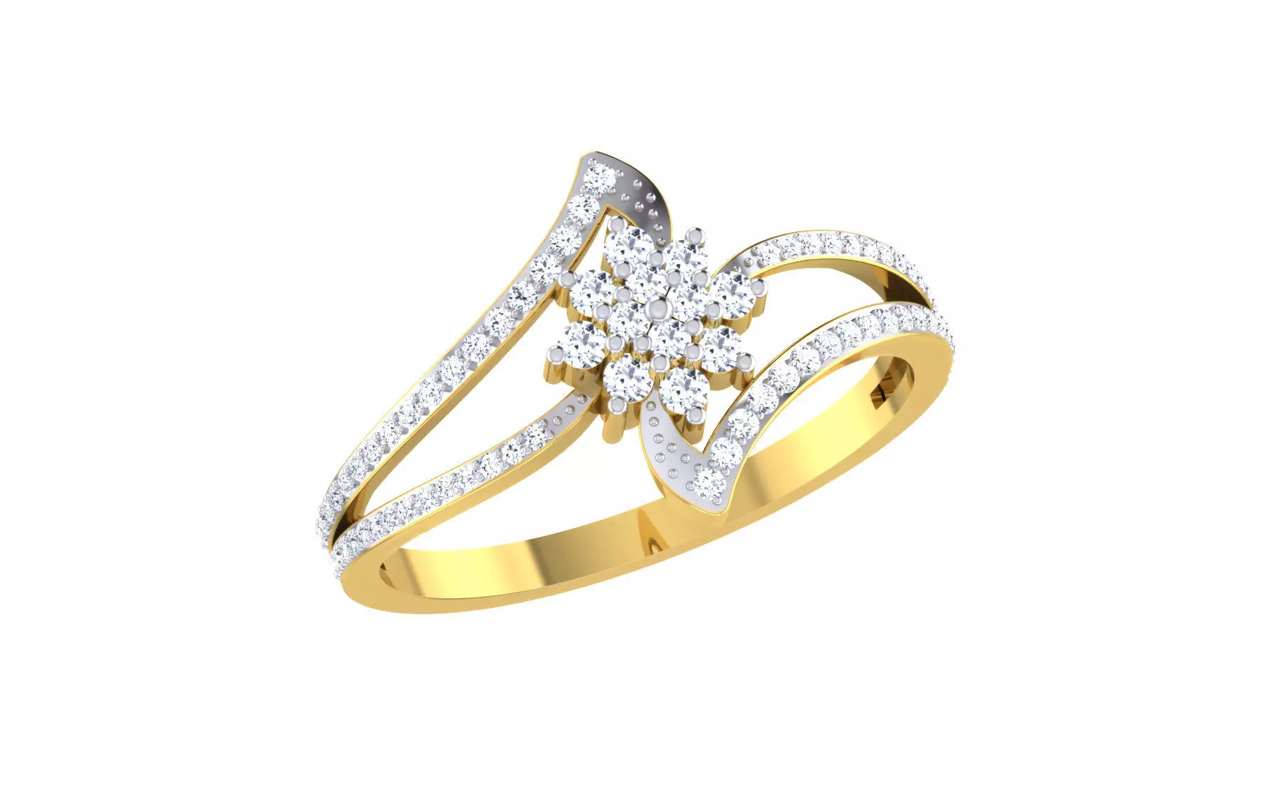 Solitaire Engagement Wedding Ring 3dm STL OBJ FBX Render Details 3D print model_0