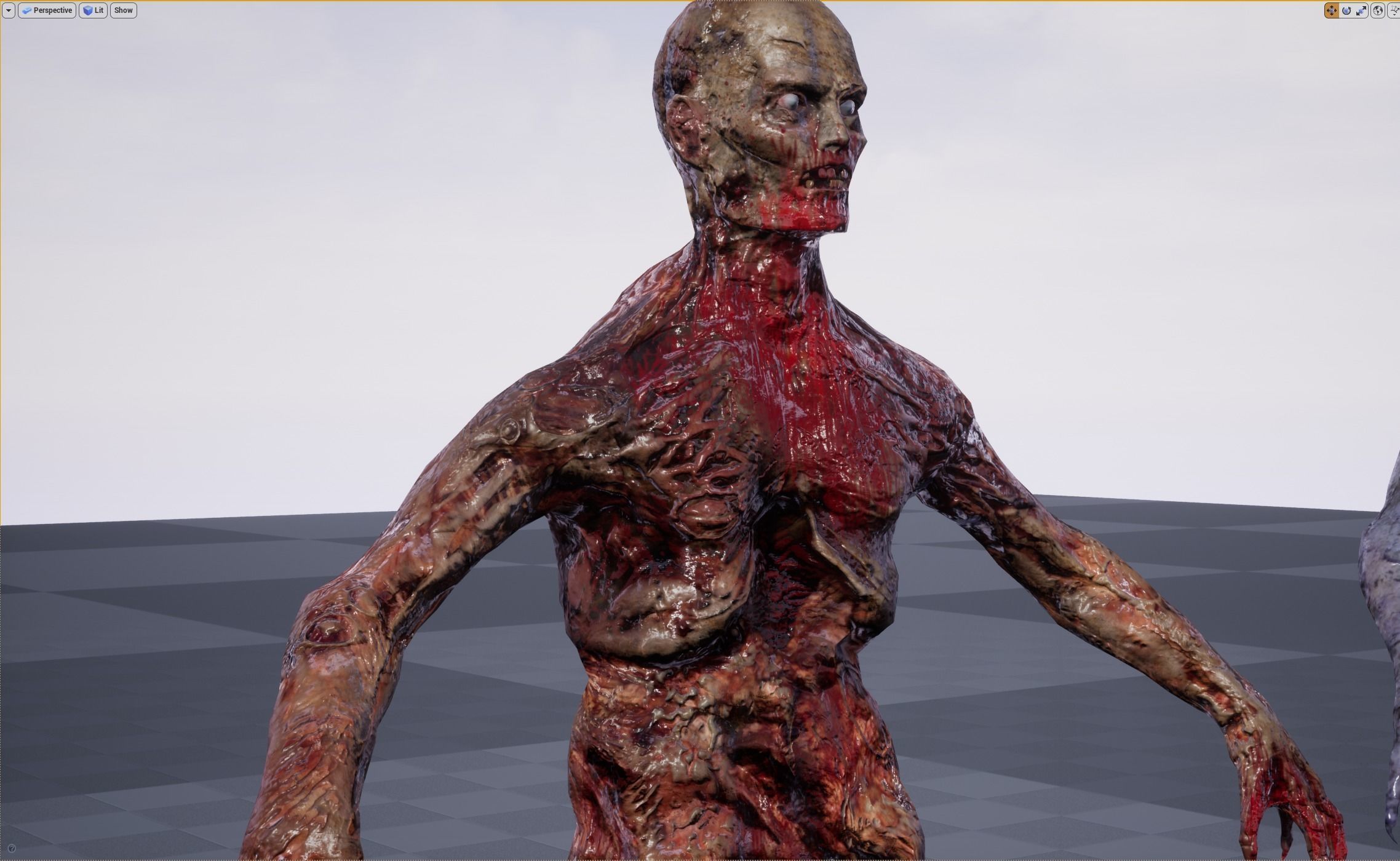 Zombies Game ready in city Low-poly 3D model_9