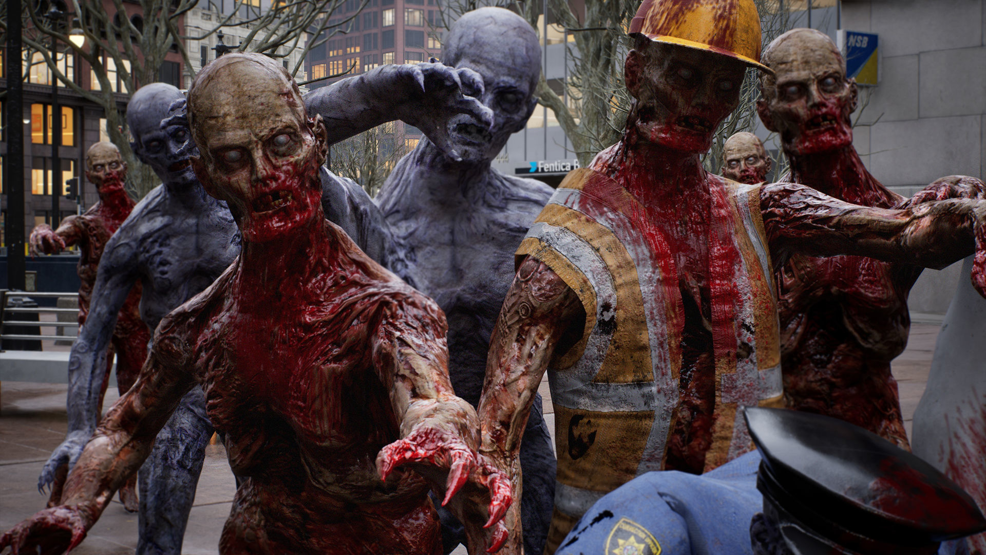 Zombies Game ready in city Low-poly 3D model_3