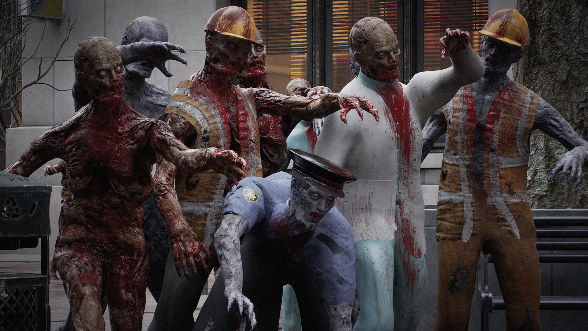 Zombies Game ready in city Low-poly 3D model_11