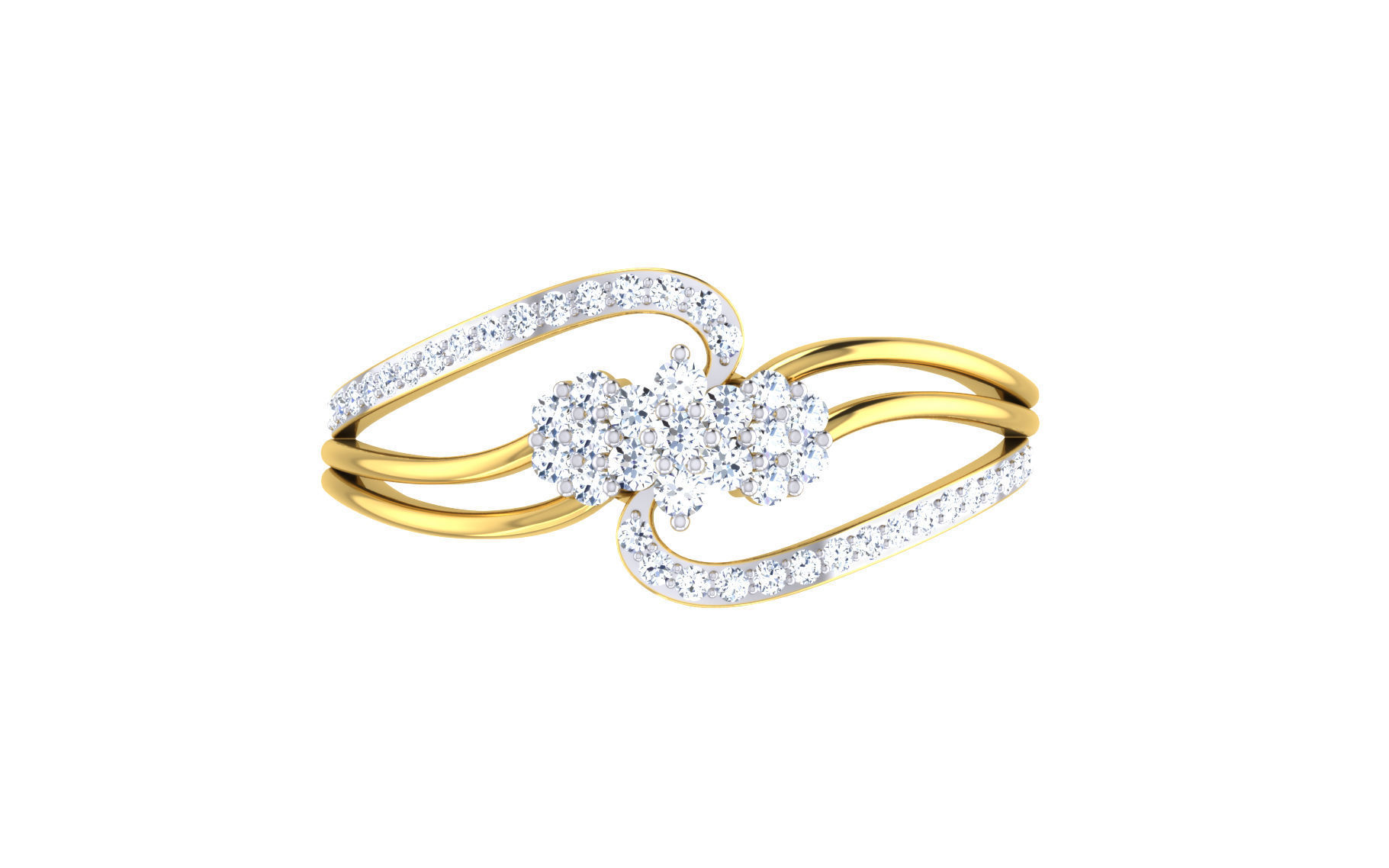 Solitaire Engagement Wedding Ring 3dm STL OBJ FBX Render Details 3D print model_6