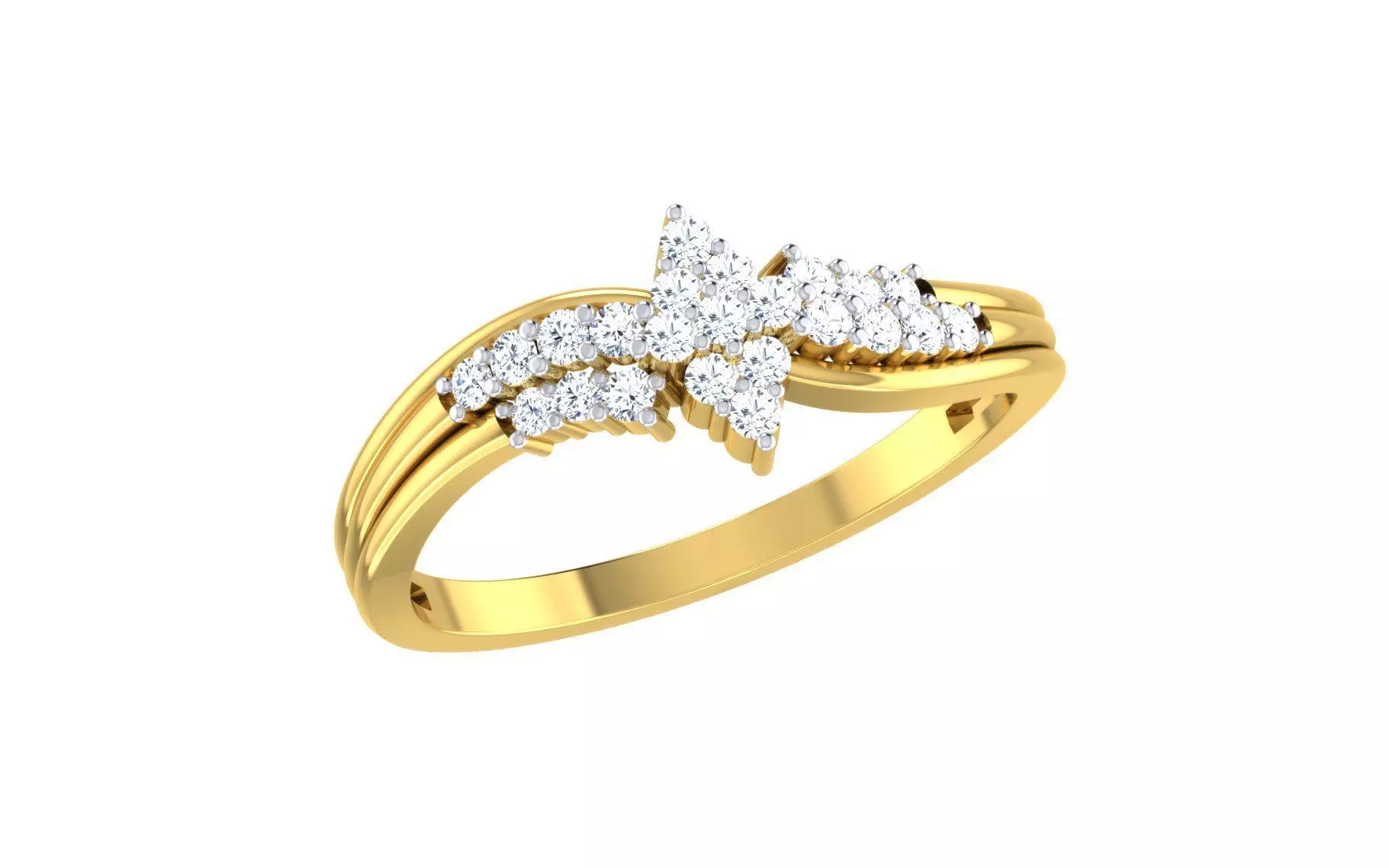 Solitaire Engagement Wedding Ring 3dm STL OBJ FBX Render Details 3D print model_0