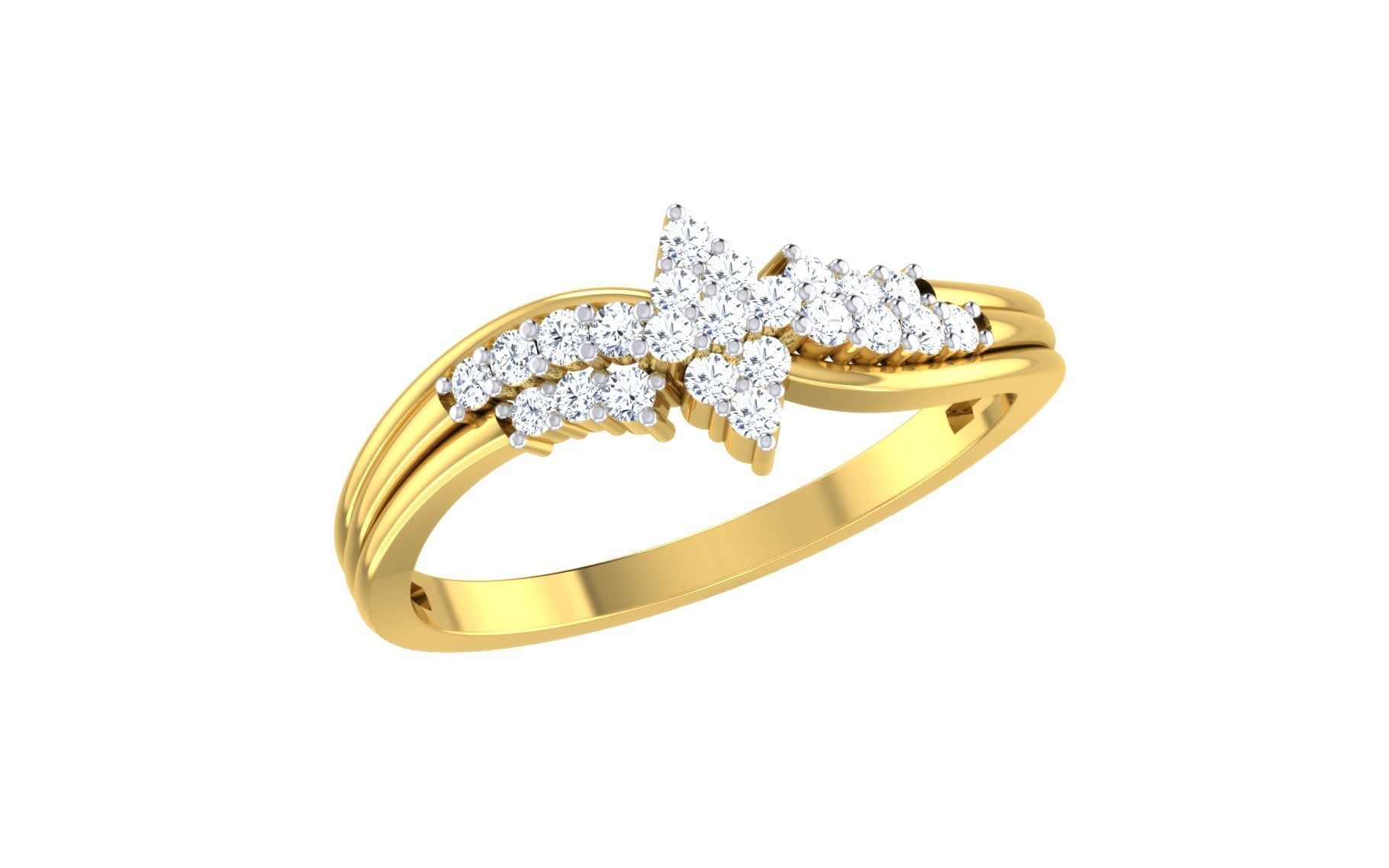 Solitaire Engagement Wedding Ring 3dm STL OBJ FBX Render Details 3D print model_1