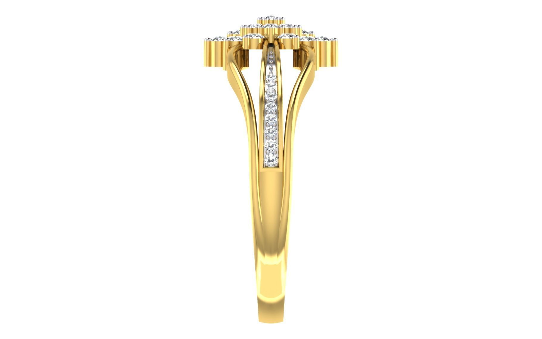 Solitaire Engagement Wedding Ring 3dm STL OBJ FBX Render Details 3D print model_5