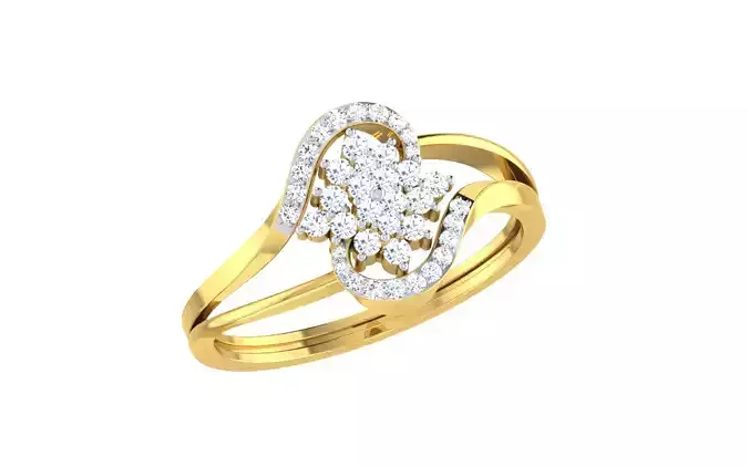 Solitaire Engagement Wedding Ring 3dm STL OBJ FBX Render Details