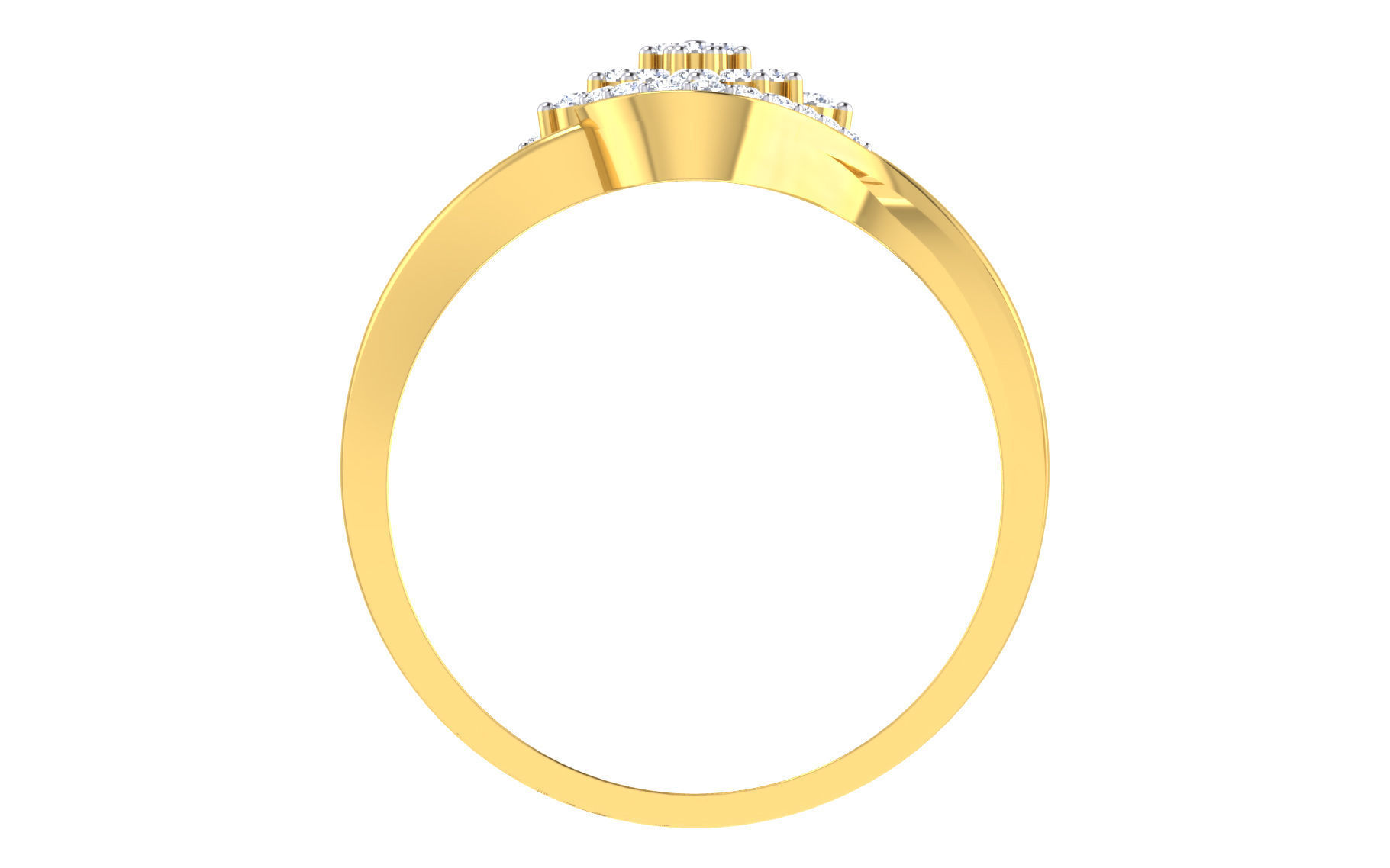 Solitaire Engagement Wedding Ring 3dm STL OBJ FBX Render Details 3D print model_2