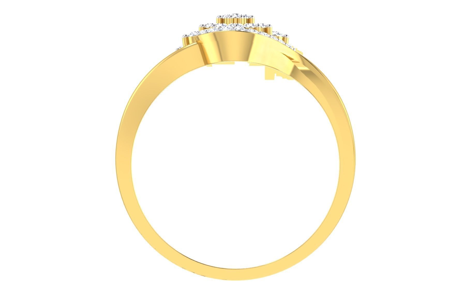 Solitaire Engagement Wedding Ring 3dm STL OBJ FBX Render Details 3D print model_3