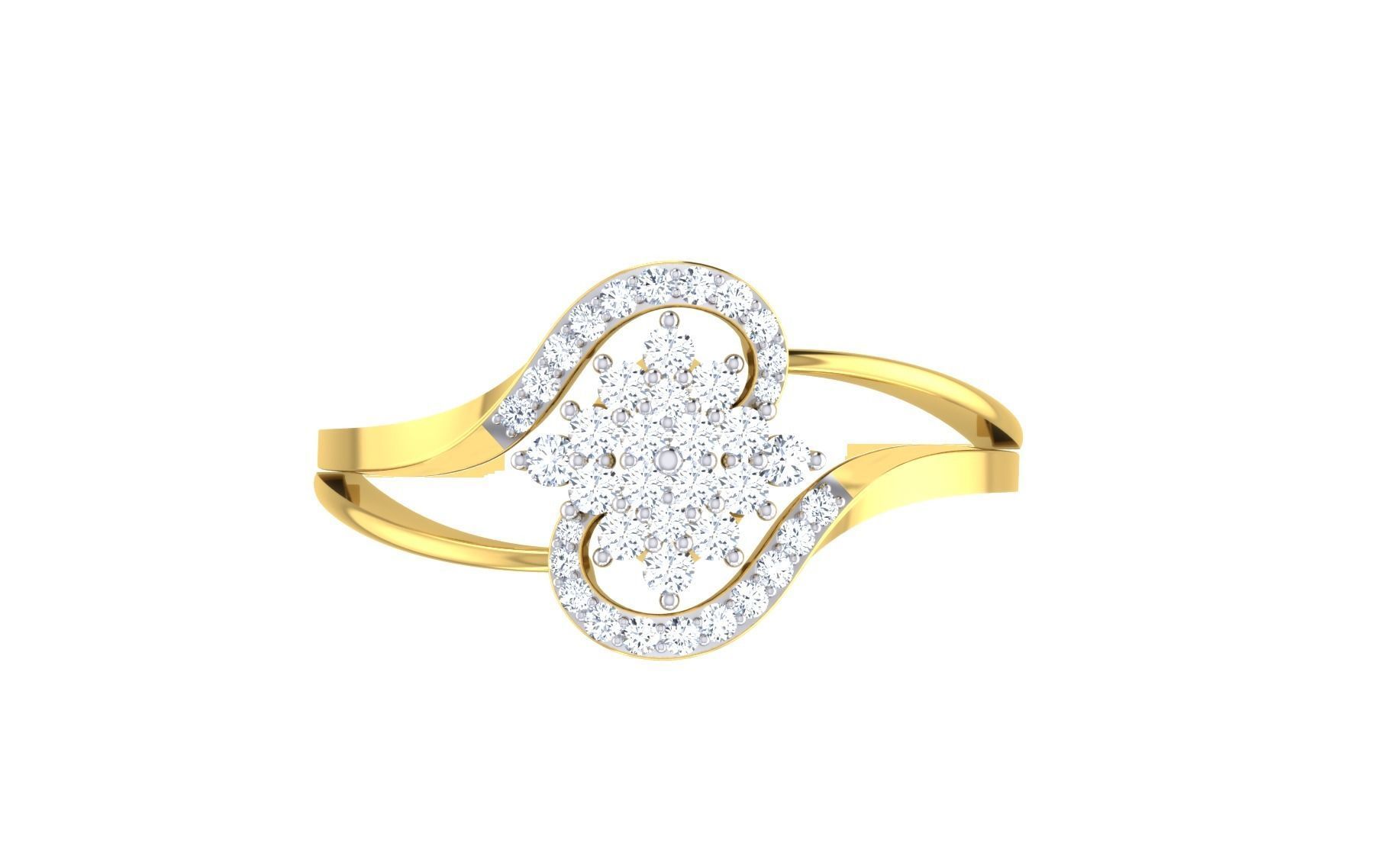 Solitaire Engagement Wedding Ring 3dm STL OBJ FBX Render Details 3D print model_7