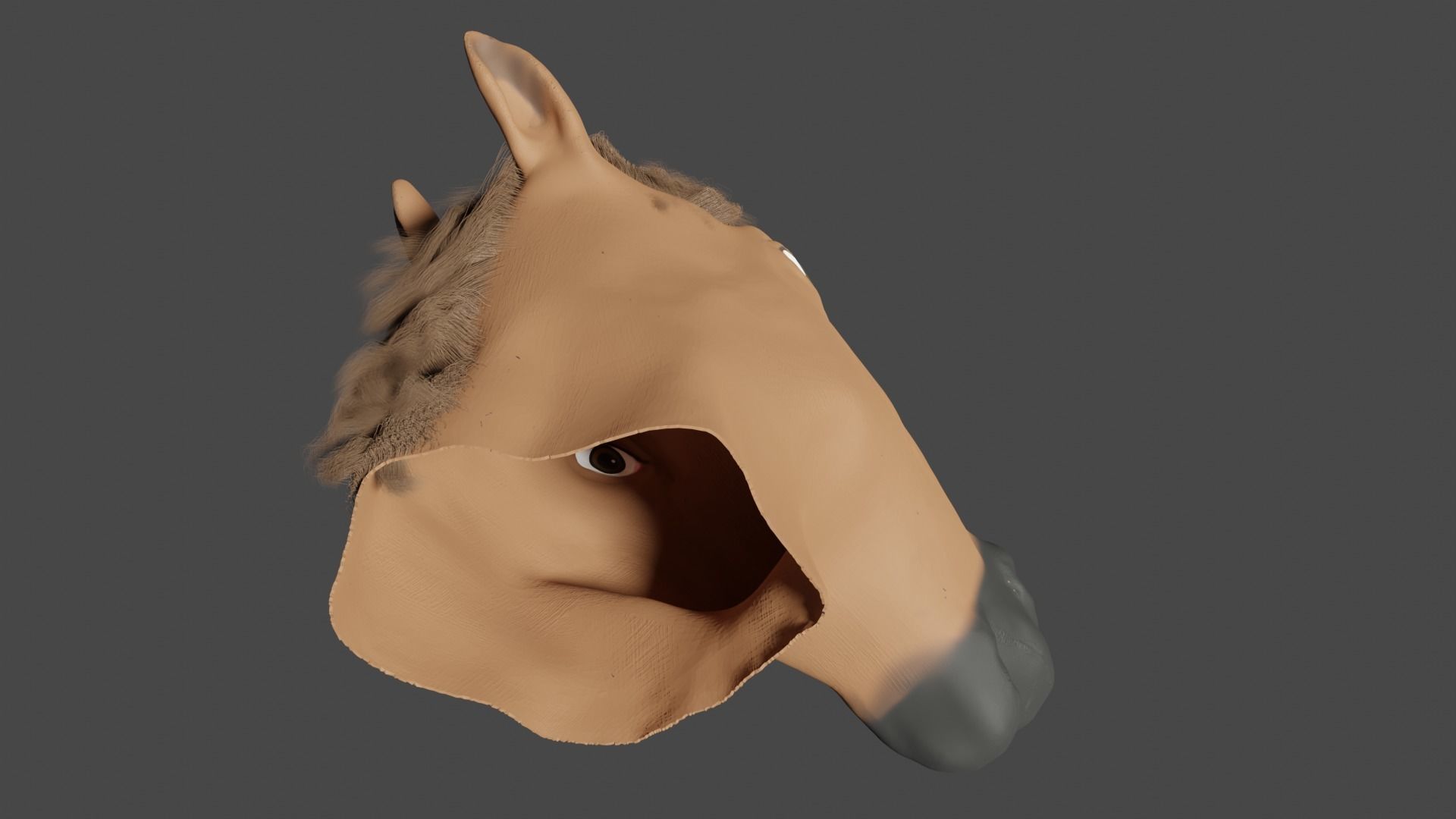 Relatively Accurate Horse Mask Free 3D model_4