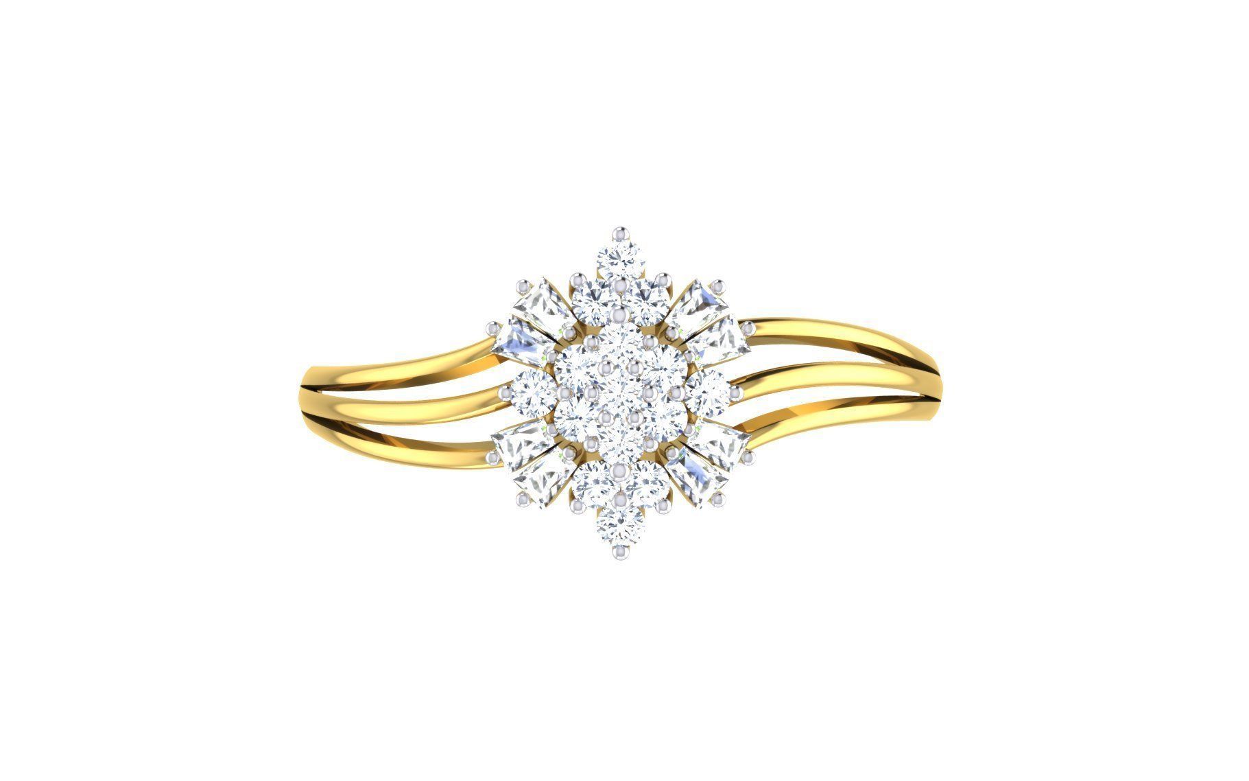 Solitaire Engagement Wedding Ring 3dm STL OBJ FBX Render Details 3D print model_6