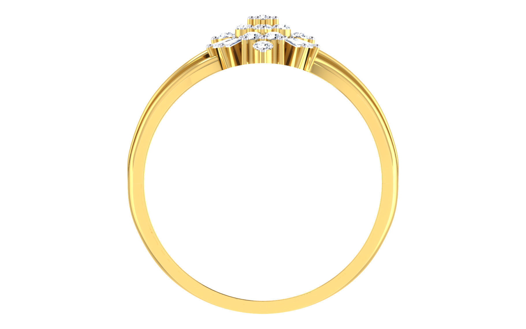 Solitaire Engagement Wedding Ring 3dm STL OBJ FBX Render Details 3D print model_2