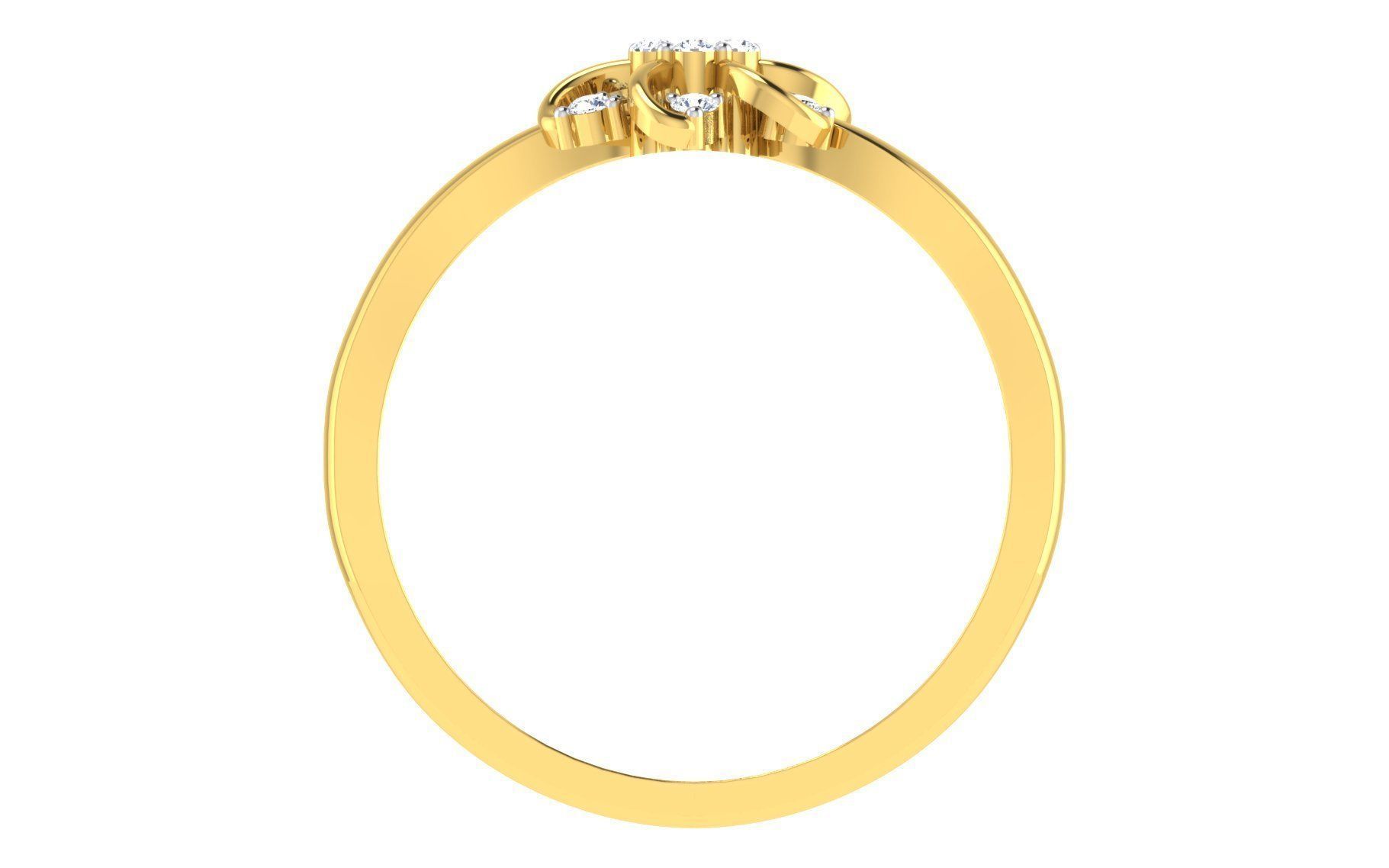 Solitaire Engagement Wedding Band Ring 3D print model_2