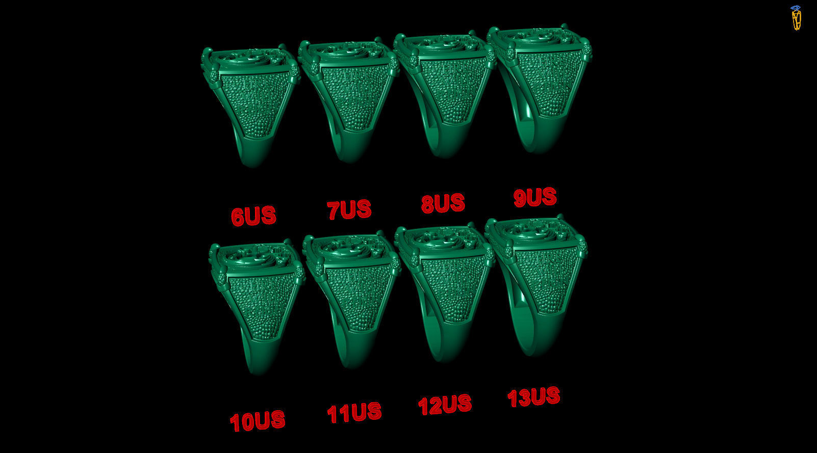 Targaryen House Dragon GOT Symbol Fan Art Signet 3D print model_8