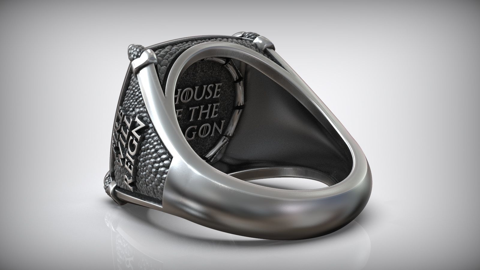 Targaryen House Dragon GOT Symbol Fan Art Signet 3D print model_6