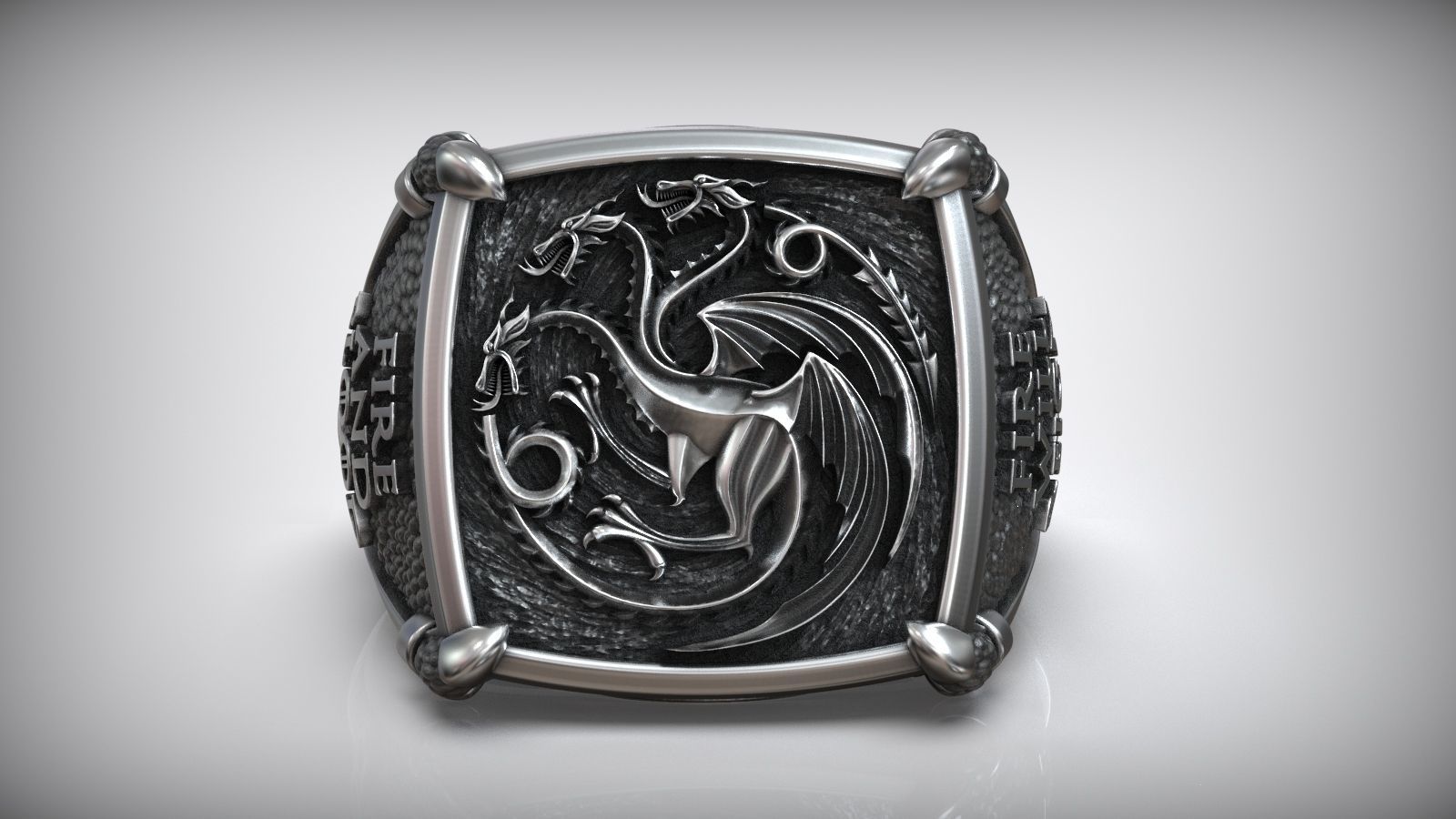 Targaryen House Dragon GOT Symbol Fan Art Signet 3D print model_5