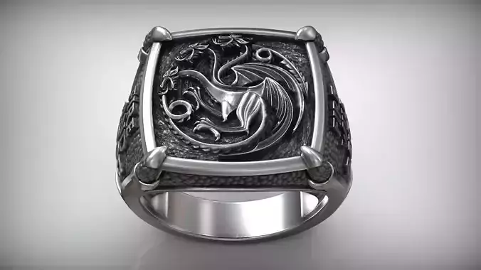 Targaryen House Dragon GOT Symbol Fan Art Signet 3D print model
