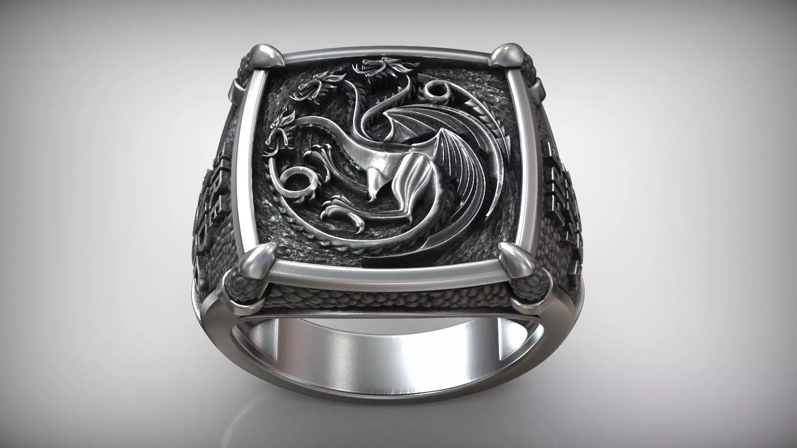 Targaryen House Dragon GOT Symbol Fan Art Signet 3D print model_0