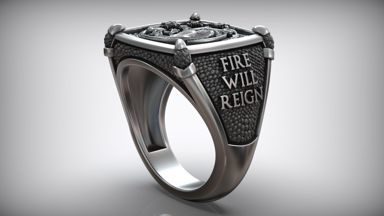 Targaryen House Dragon GOT Symbol Fan Art Signet 3D print model_4