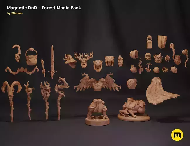 Magnetic DnD - Forest Magic Pack 3D print model
