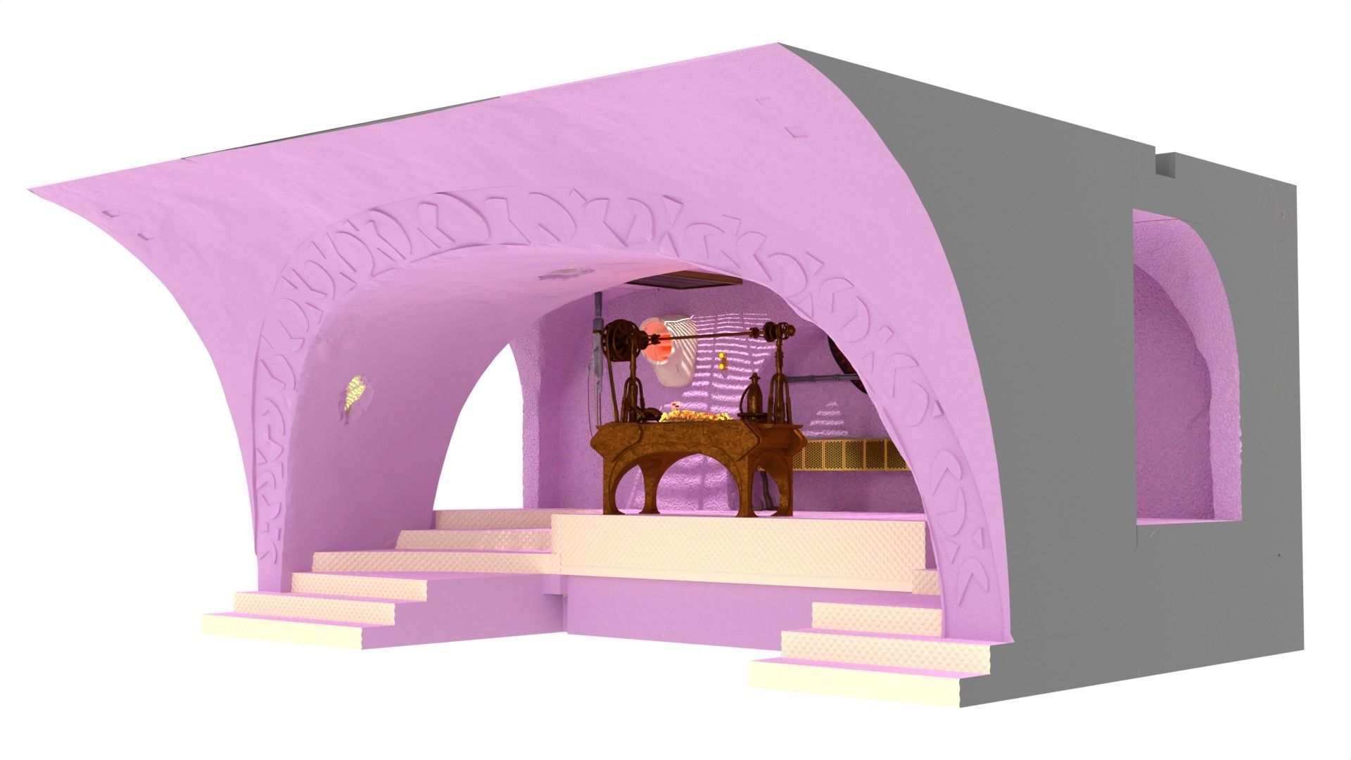 Jabbas Throne Area - Foam version complete set - 1-6 Hottoys 3D Model Collection_21