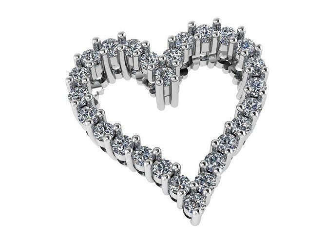 Heart Diamond Pendant 1210 3D print model