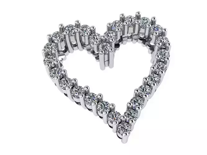 Heart Diamond Pendant 1210