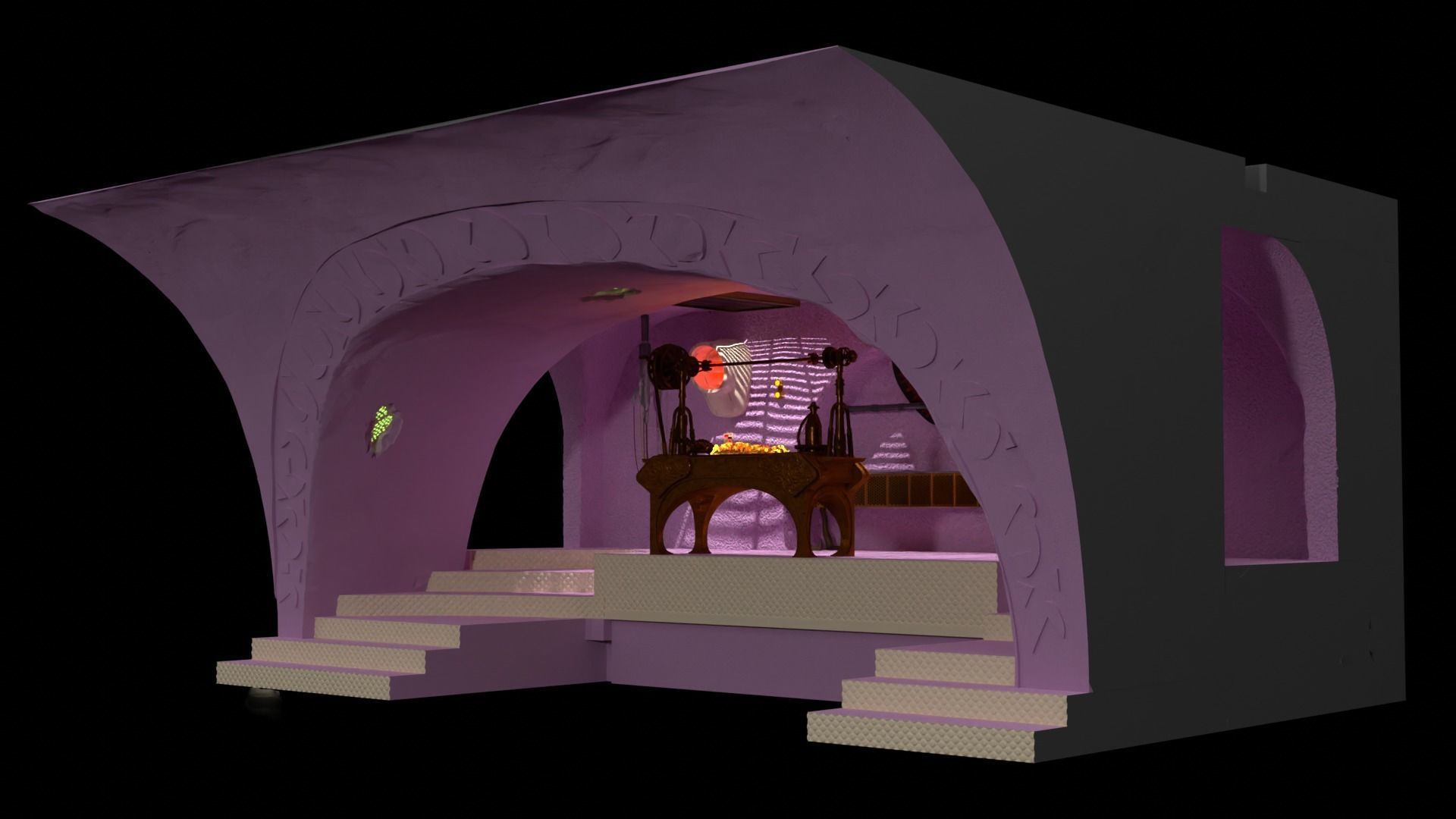 Jabbas Throne Area-Foam version complete set - 1-12 Blackseries 3D Model Collection_14